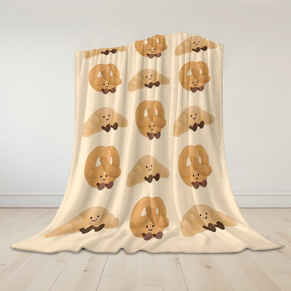 Pastry Pal Patroon Flanellen Deken Warm Zacht Halloween Kerst Bank Warm Gezellig Decoratief Decor Cadeau voor Elk Seizoen