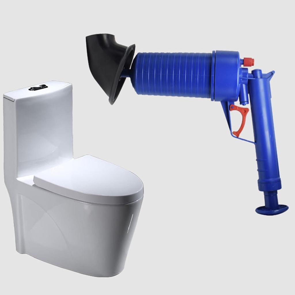 Toilet Plunger, High Pressure Air Drain Blaster Gun Sink Clog Remover Tool Pipe Dredging Unclogger with 4 Sized Suckers for Bathroom Bathtubs Tub