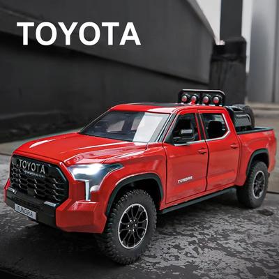 Yeni Simülasyon 1:24 Ölçekli Toyota TRD Pro Off Road Araba Modeli Metal Döküm Kamyonet Oyuncak Araçlar Çocuklar Erkekler İçin Ses ve Işık