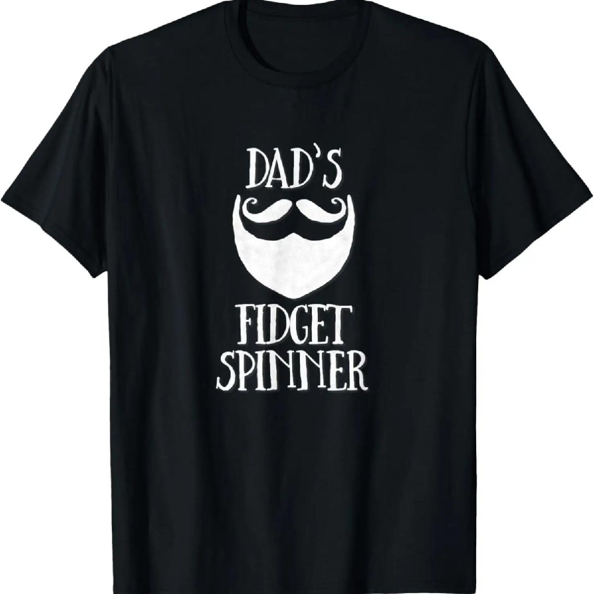 

Funny Beard Dad s Fidget Spinner Father s Day T-Shirt XXXXXL чорний
