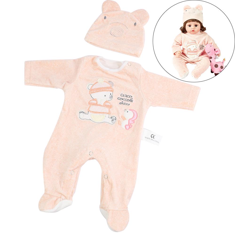 18" Soft Silicone Reborn Doll Clothes, 45cm DIY Girl's Realistic Doll Outfit.