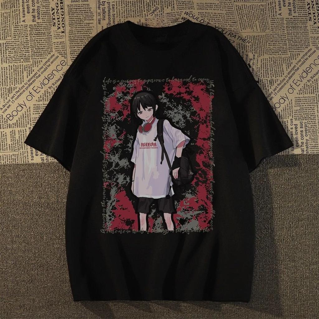 European and American Fashion Street Art Printed T Shirt Fashion Men and Women Explosion Short Sleeve Loose Versatile Top