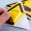 5pcs Triangle Warning Sign Sticker 2.5/5cm Alarm Logo Label Beware Hurting Heating Corrosion Poison Laser Bumping Self-Adhesive