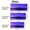 Large Xxl Gaming Mouse Pad Desk Mat Keyboard Pad Flat Purple Mountain Forest Crescent Moon Night Scene Laptop Notebook Pc Gamer