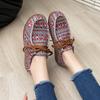 Fashion Shoes Female 2025 Lace-up Women's Flats Fashion Printing Hot Sale Plus Size Best Seller Light Outdoor Casual Flat Single Shoes