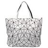 Fashionable Solid Color Geometric Pattern Large Capacity Casual Tote Bag For Women