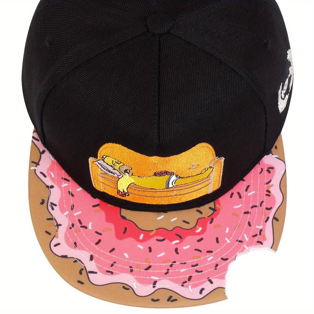 Anime Cartoon Hip Hop Sonnenschutz Flat Brim Duckbill Kappe