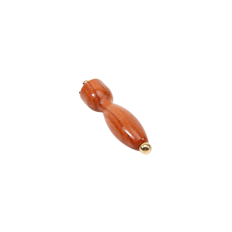 Instrument portabil pentru Gua Sha facial din alamă și lemn de trandafir, pentru frumusețe, cu semințe de lotus, pentru relaxarea ochilor, puncte meridianale, acupunctură
