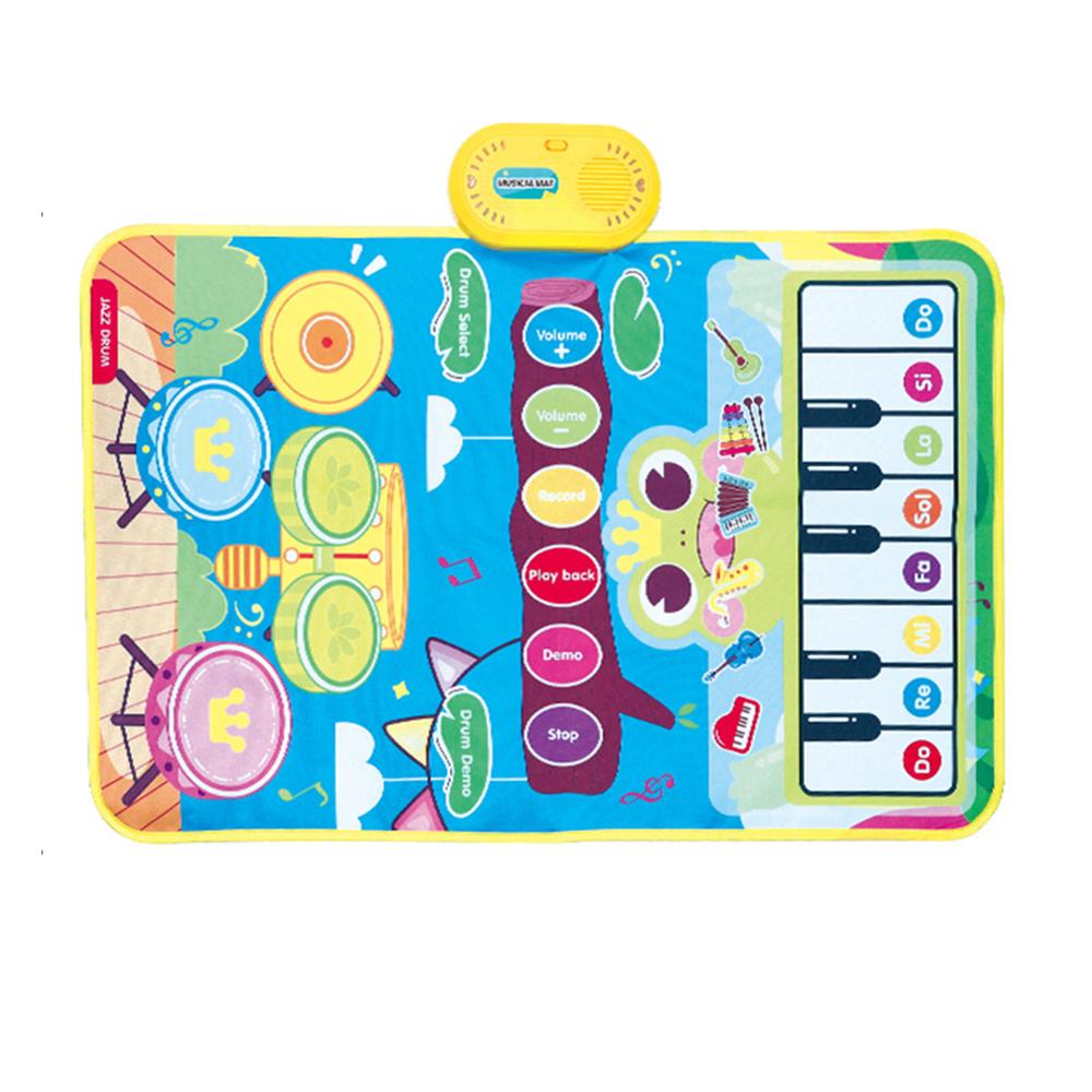 6612 3 in 1 Kids Musical Dance Mat Piano Drum Play Mat Educational Toy for Early Learning