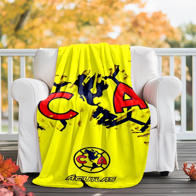 Club América Flannel Blanket Soft All-Season Throw, Design for Camping, Car Travel, Hiking Sofa, Bed, Office Perfect Gift for Parties
