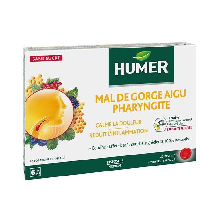 Humer Mal De Gorge Pharyngite Arôme Fruits Rouges Pastilles Taille 20 - Image 4