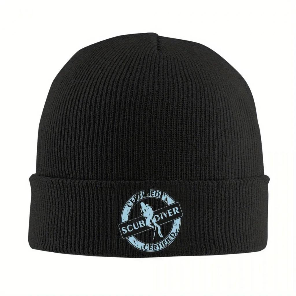 2026 New Scuba Diver Knitted Caps Women's Men's Beanie Autumn Winter Hat Crochet Melon Cap