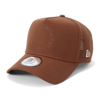 New Era 9FORTY Golf Mesh Cap Tiramisu Laser Exclusive To and Sun UV Cool Various Outfits A-Frame (14607832 NER32G0020), Brown, Perforated, ONSPOTZ,