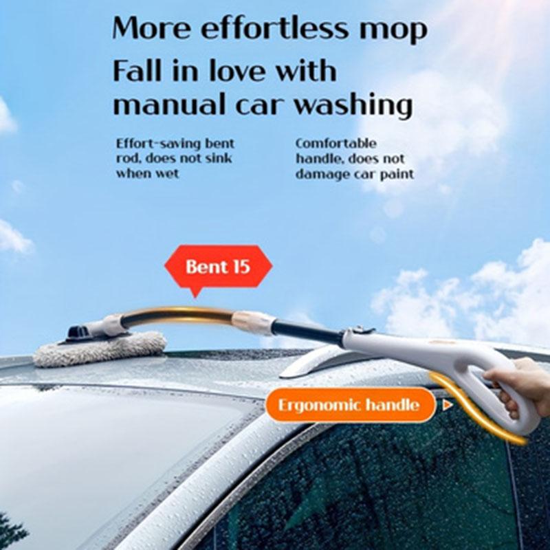 Car Wash Mop Cleaning Brush Telescoping Long Handle Cleaning Mop Bent Bar Car Wash Brush Car Cleaning Tools