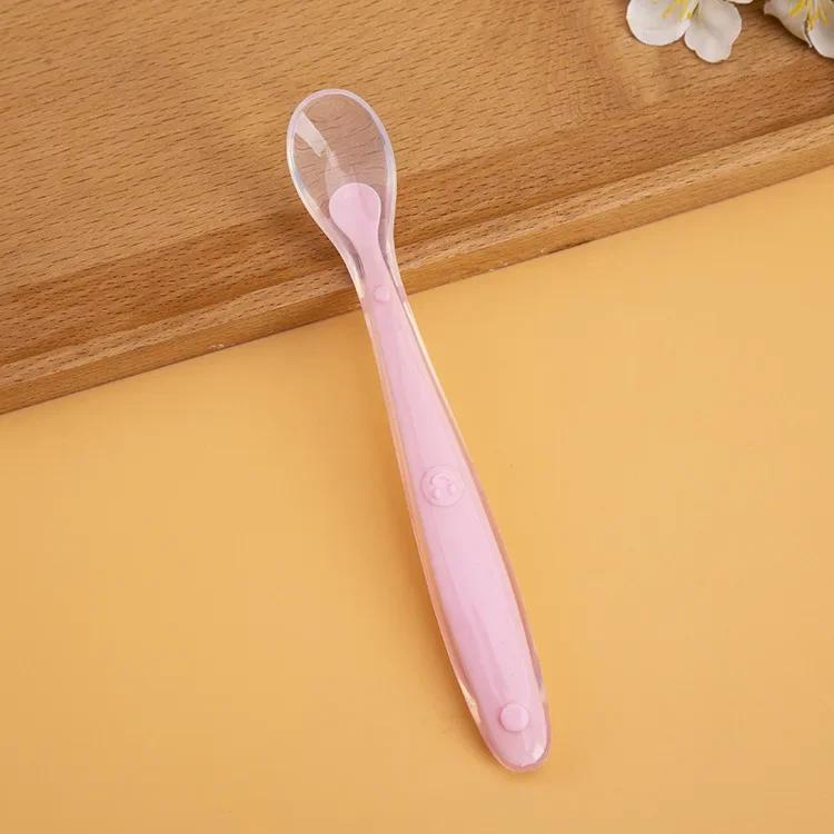 Baby Silicone Soft Spoon Gadgets Feedin Bebe Baby Items Baby Food Tiny Spoon