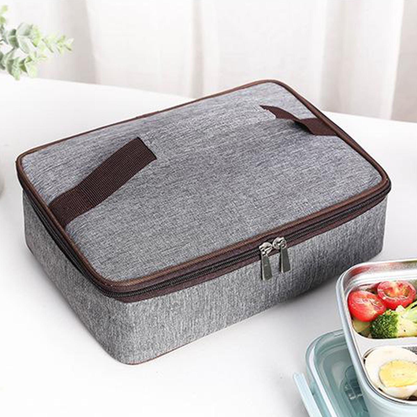 

Портативные сумки для обеда, изолированные, прохладные, сумка-тоут для мужчин, женщин, работы, школы, путешествий серый