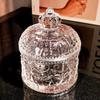 Natural Crystal Aroma Diffuser Stone Set: Clear Glass Jar with White Salt Pendant & Decorative Demagnetizing Bowl.