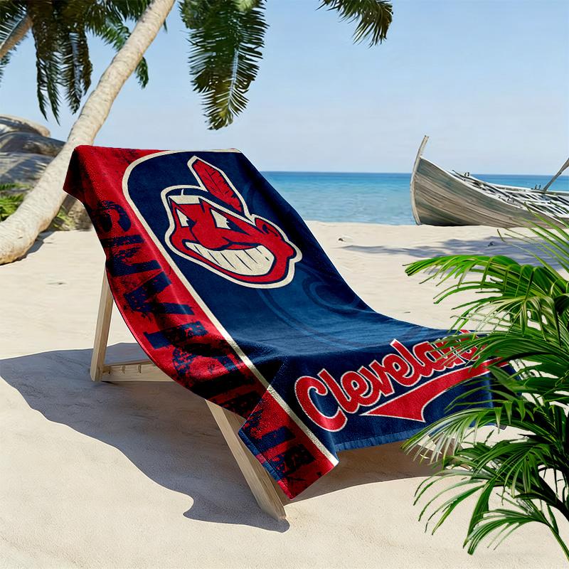 Asciugamano da Spiaggia Cleveland Indians, Asciugamano Grande Morbido ad Asciugatura Rapida per Spiaggia Campeggio Nuoto