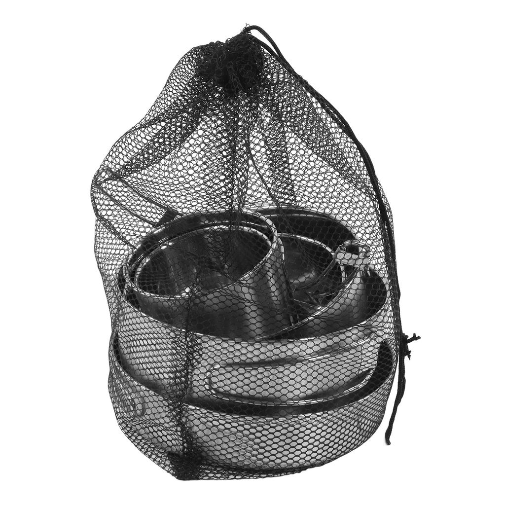 12 Pcs Camping Cookware Set Folding Handle 304 Stainless Steel Portable Picnic Cooking Pot Cup Set