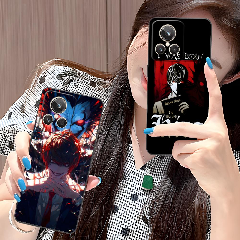 Death Note Kira Light Mobile Phone Case for Realme 15 14 13 12 11 10 9 Pro Plus T i Lite 5G Colorful Printing Cover Luxury Cover