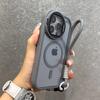 Luxury With Lanyard Magsafe Phone Case For iPhone 11 12 13 14 15 16 Pro Max Plus Magnetic Holder Bumper Cover