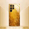 Gold-plated Tempered Glass Phone Case, Compatible Galaxy S26 S25 S24 S23 S22 Ultra Plus. Made Tempered Glass Gold Textured