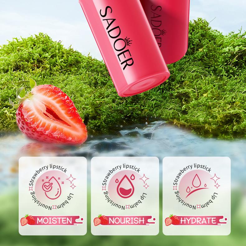 Fruit Sandwich Temperature Lip Balm SADOER Hydrating Moisturizing Temperature Moisturizing Lip Balm