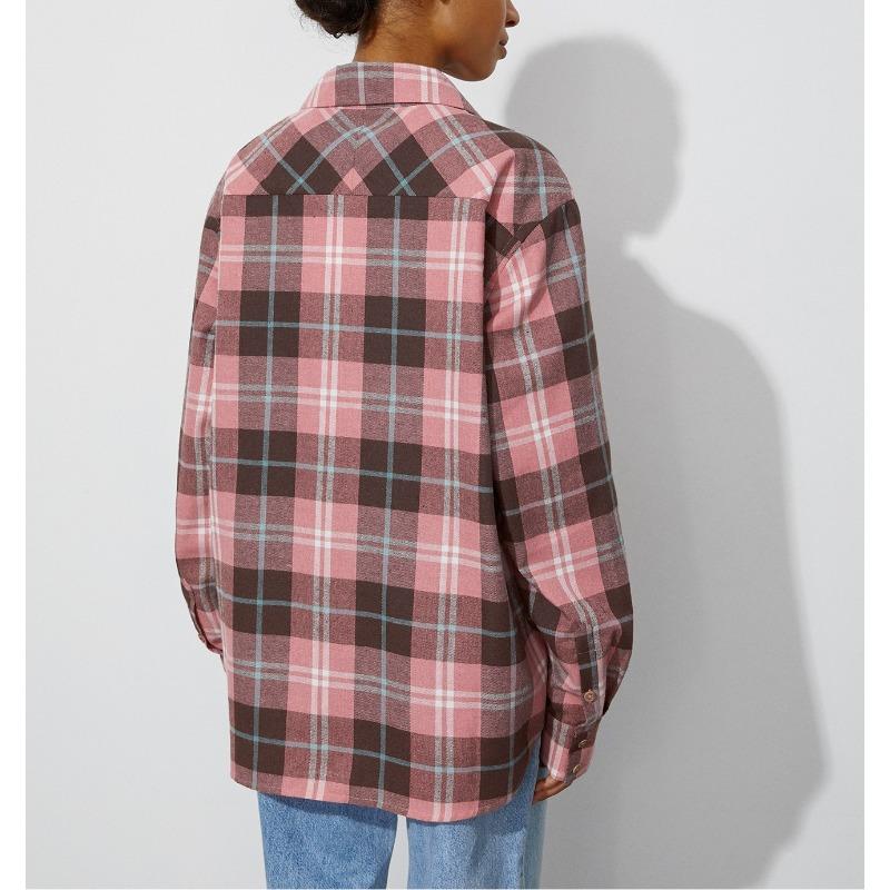 Camisa Xadrez Clássica Corte Amplo Estilo Casual Unissex