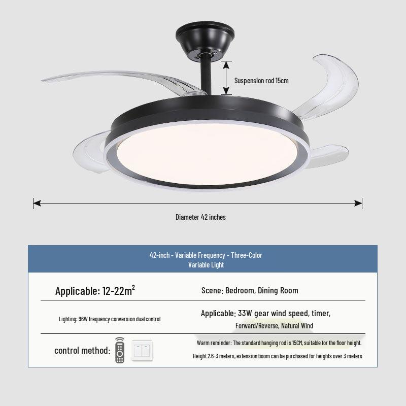 2026 New Model Flush Mount Ceiling Fan with Integrated Light for Living, Dining & Bedroom