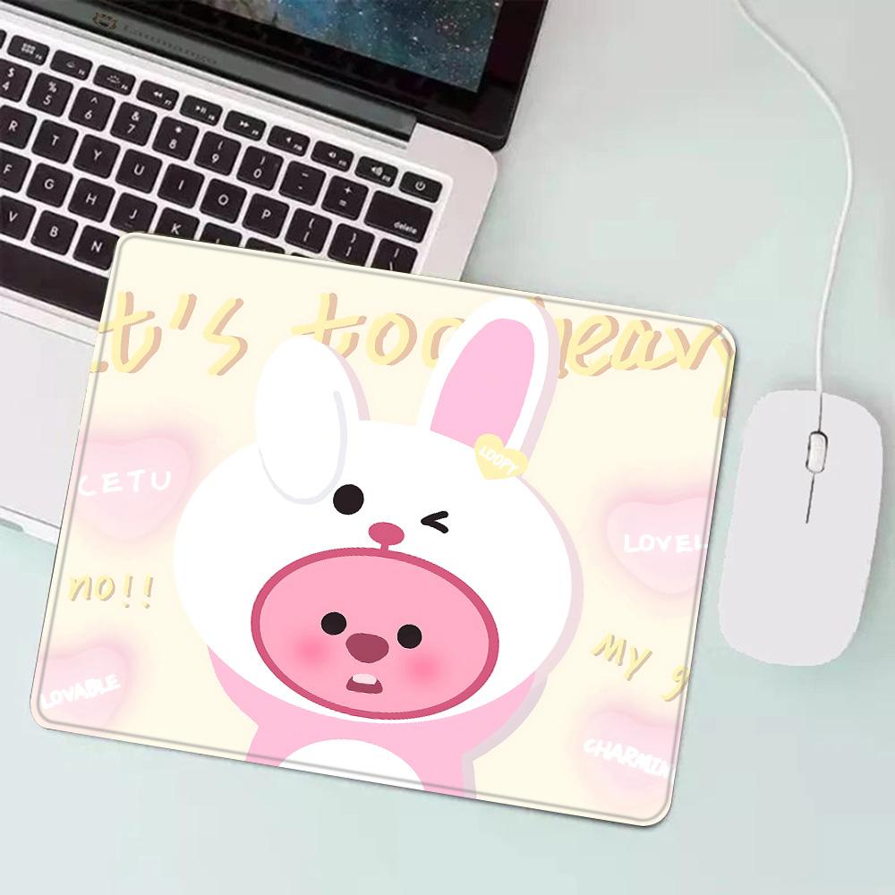 Hot Cartoon Cute Loopies Pink Gaming Mouse Pad XS Small Mousepad for PC Gamer Desktop Decoration Office Mouse Mat Deskmat Rug