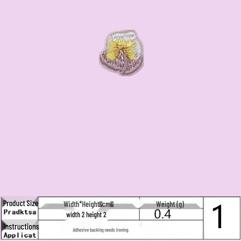 Na Yang Small Rose Embroidery Patch for Clothing - Iron-on Accessory