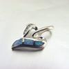 Les Trésors De Lily [E8648] - Pendentif Argent artisanal 'Déesse Opale' Bleu argenté (rhodié) - 15x13 mm