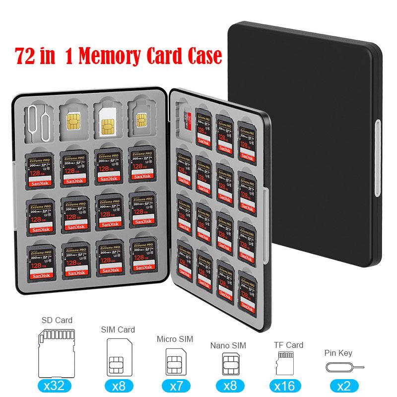 Spielkartenetui für Nintendo Switch 2 / 1 / OLED / Lite, Aufbewahrungshalter für 32 Spielekassetten mit 32 Micro-SD-Kartenfächern, Magnetverschluss, Hartschale