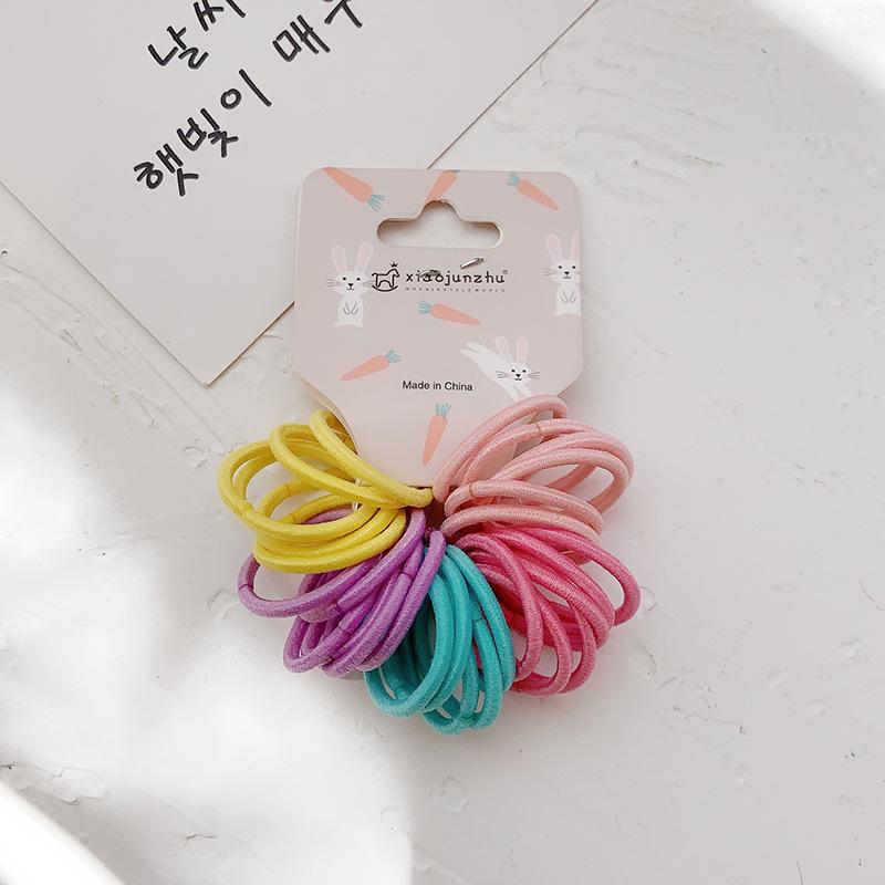 Cute Baby Rubber Bands Simple Hair Rope Set Children Accessories Girls Small Circle Elastic Hair Bands for Child