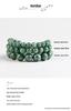 Natural A-Grade Ice-Type Green Jade Round Beads Bracelet for Men & Women