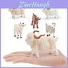 Farm Pvc Static Model Pack With Sheep And Goat Figures For Desk Decoration And Educational Purposes