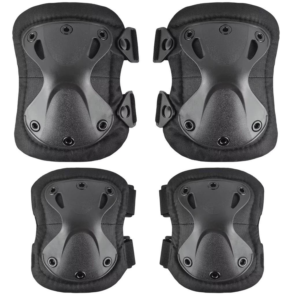 Knee & Elbow Protective Pads Set for Outdoor CS Paintball Game Cycling Safety Skateboarding Gear Skates Knee Protection Guard