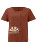 Women's Fashion Rainbow Letters Print Printing Shot Sleeve T-shirt Loose Cotton Shirt Casual Loose Summer Plus Size Blouse Tops