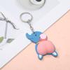Cartoon Bouncy Butt Keychain - Soft Rubber Squeeze Pendant for Bags & Cars