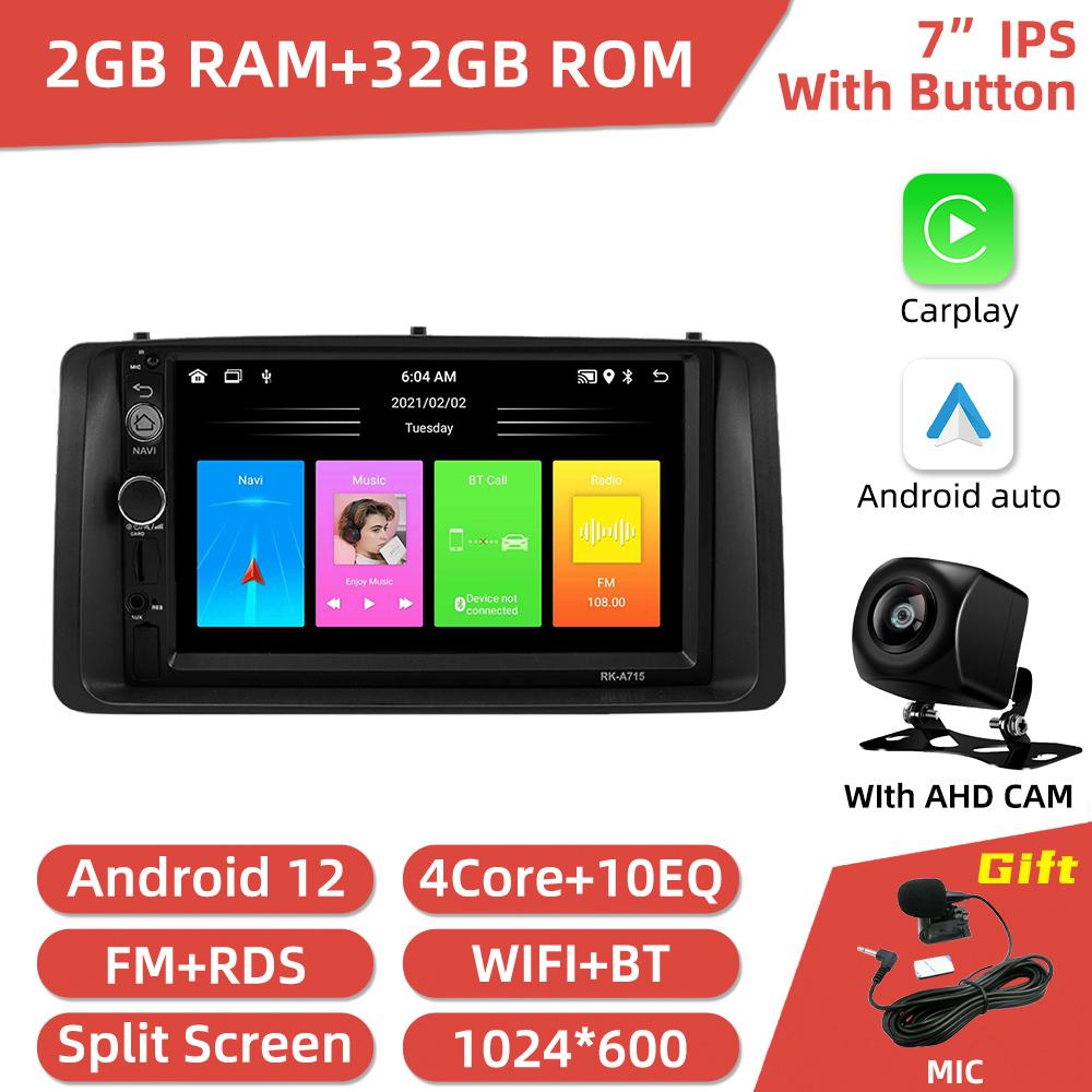 Radio auto 7 inchi pentru Toyota Corolla 2003 - 2006 Android Stereo Multimedia 2 Din Player Unitate de cap Navigator GPS Carplay Android Auto