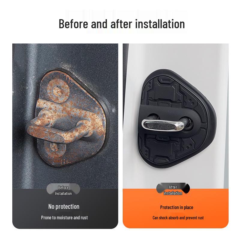 Zeekr 001/7X/9X Door Lock Buckle Protection Pad - Shock-Absorbing Silicone Cover