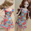Schulterfreie Puppenkleidung für Barbie-Puppenhaus, Blumen-Partykleid, Kleider, Vestidos für Barbie-Puppenhaus, Zubehör, Kinderspielzeug, Geschenk