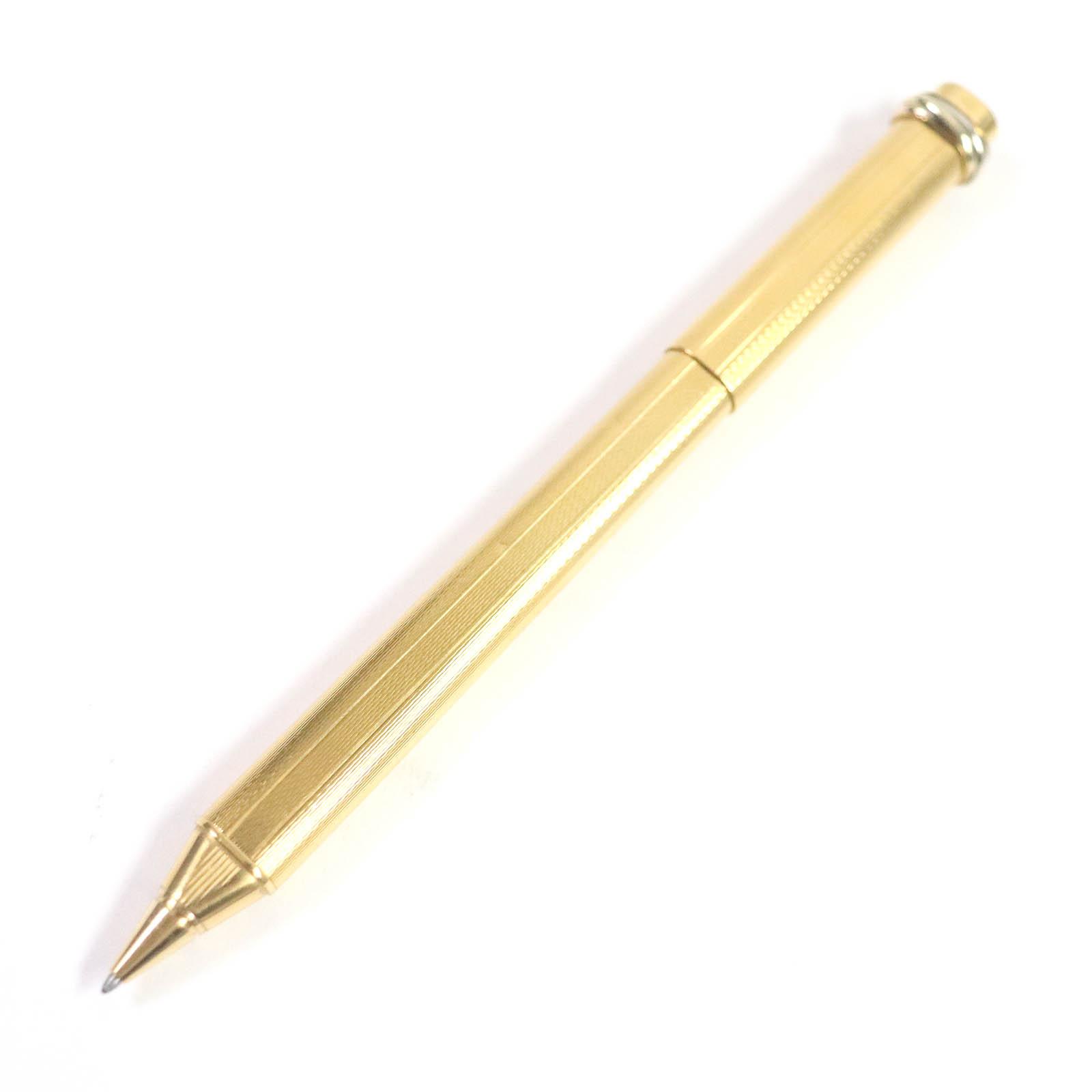 Great Cartier Ballpoint pen Trinity all-over print cap style gold mens Used
