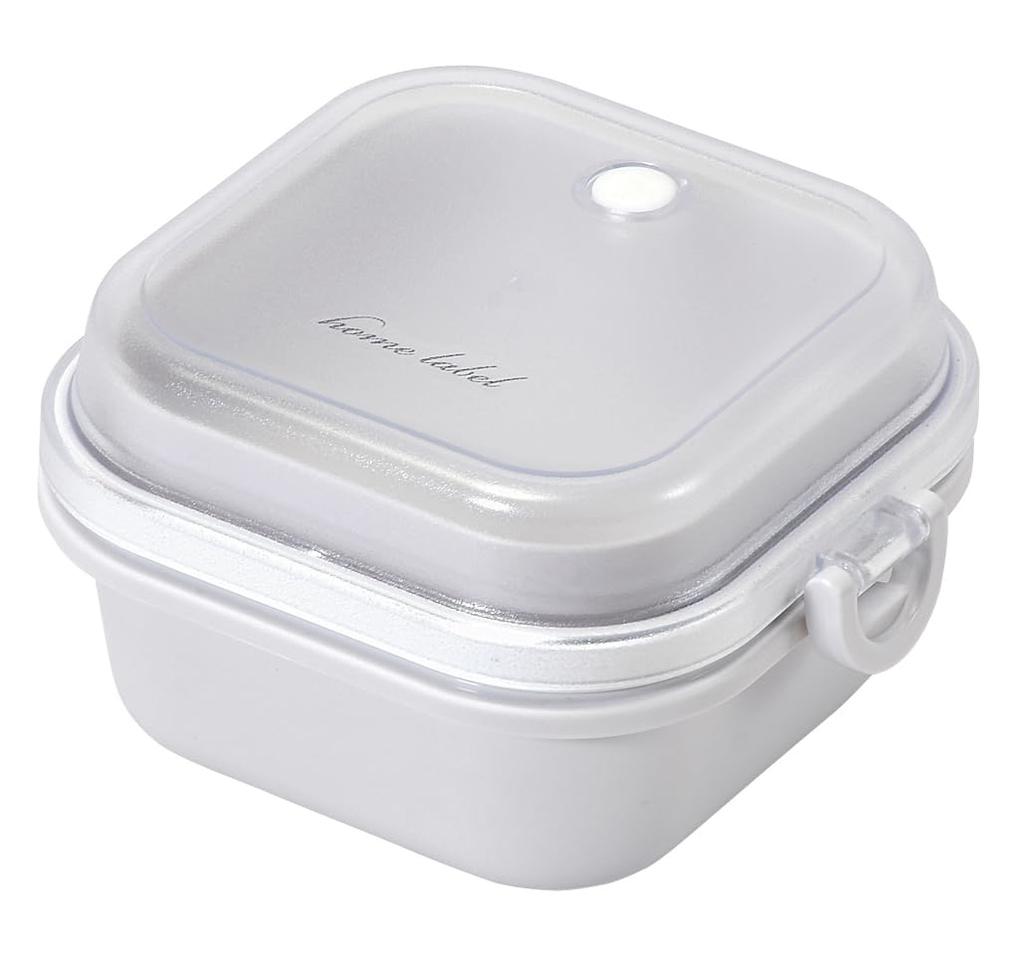 Pearl Metal Home Label Lunch Made In Gray Box, Square, Japan, White, DC-6019