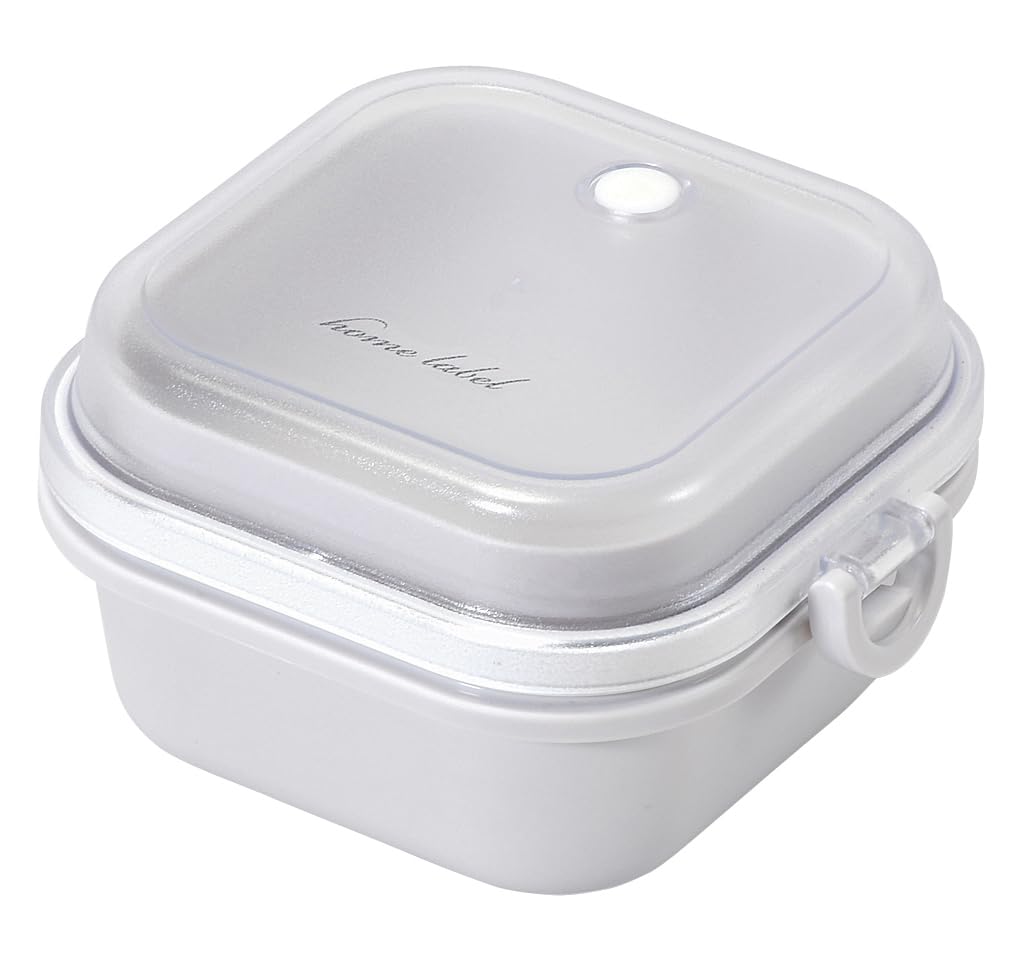 

Ланч-бокс Pearl Metal Square Made in Japan Home Label Серый Белый DC-6019