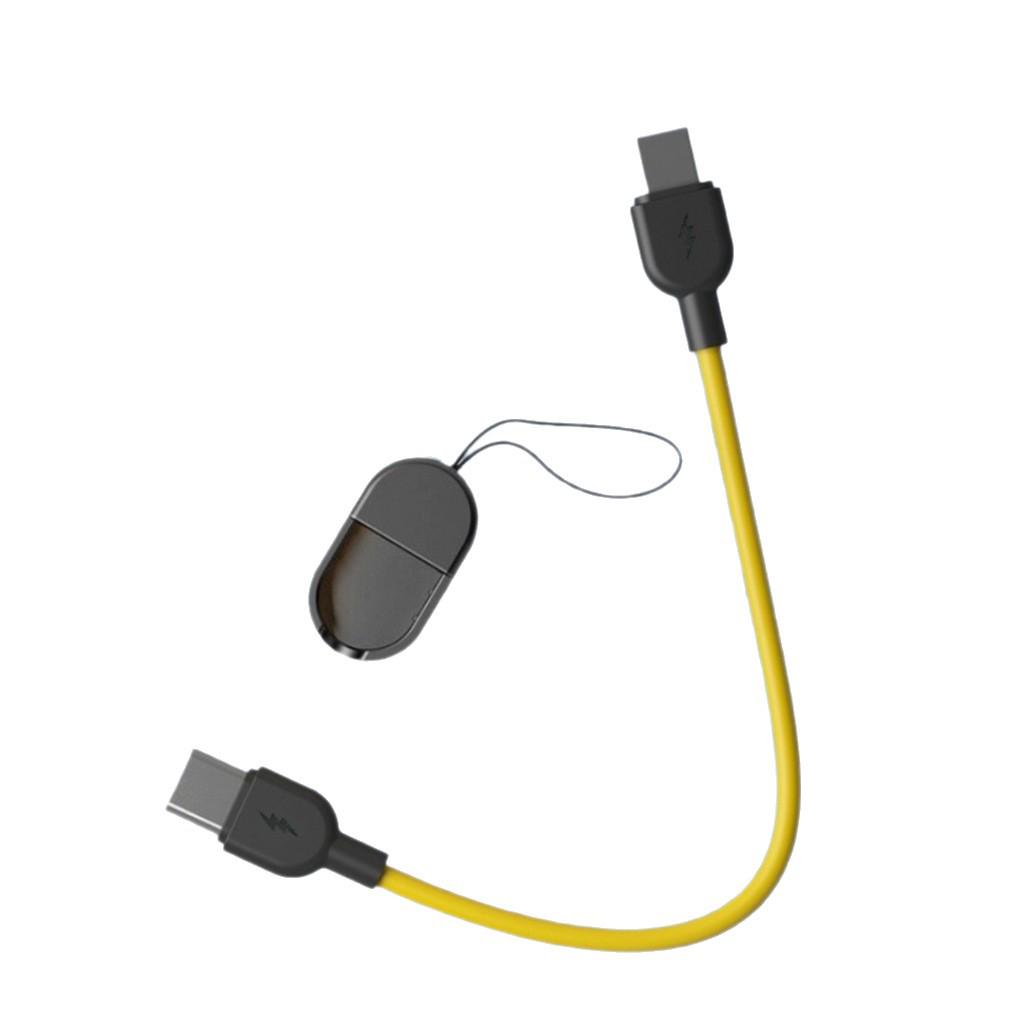 Швидкісний кабель для передачі даних, сумісний з Apple: Подвійний USB-C та брелок Power Bank Lanyard