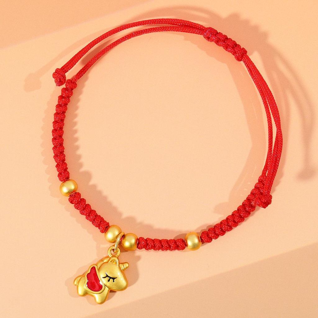 Year of the Horse Zodiac Bracelet - Red String Handmade Couples Charm for Men and Women, New Year Gift Jewelry