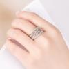 Hollow Pattern Hand Jewelry Women's Fashion Crystal Diamond  Ring Jewelry