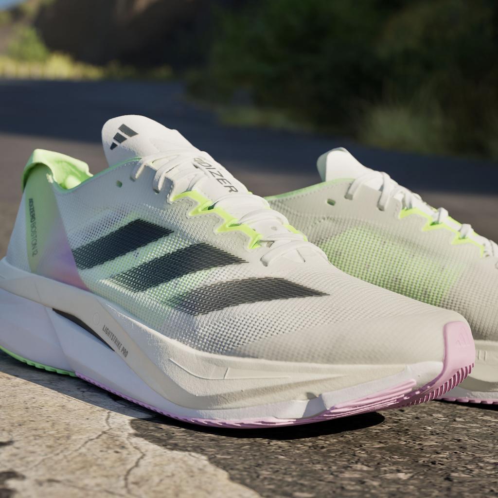 adidas Adizero Boston 12 Cloud White Core Black Green Spark