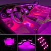 Car LED Strip Light, EJ'S SUPER CAR 4Pcs 36 LED Car Interior Lights Under Dash Lighting Waterproof Kit,Atmosphere Neon Lights Strip For Car,DC